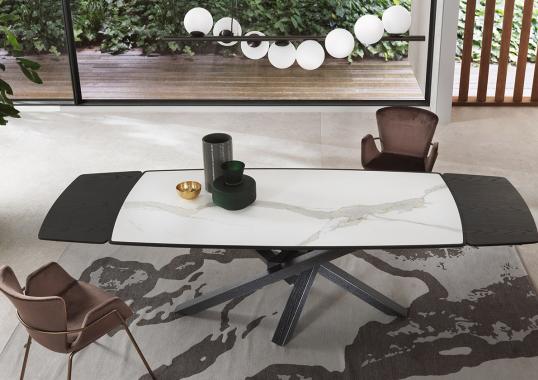 Стол от фабрики Riflessi модель SHANGAI WOOD-CERAMIC TABLE 