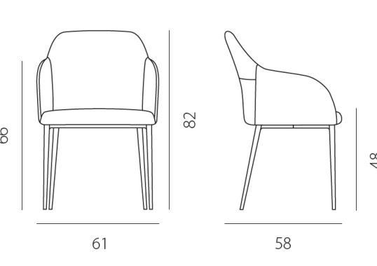Кресло от фабрики Riflessi модель SOFIA COMFORT 