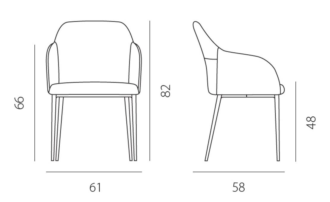 Кресло от фабрики Riflessi модель SOFIA COMFORT 