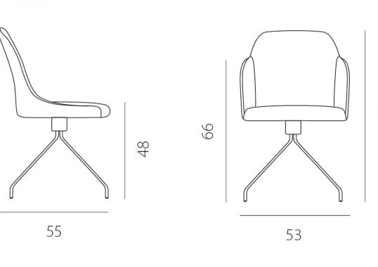 Стул от фабрики Riflessi модель SOFIA SWIVEL 