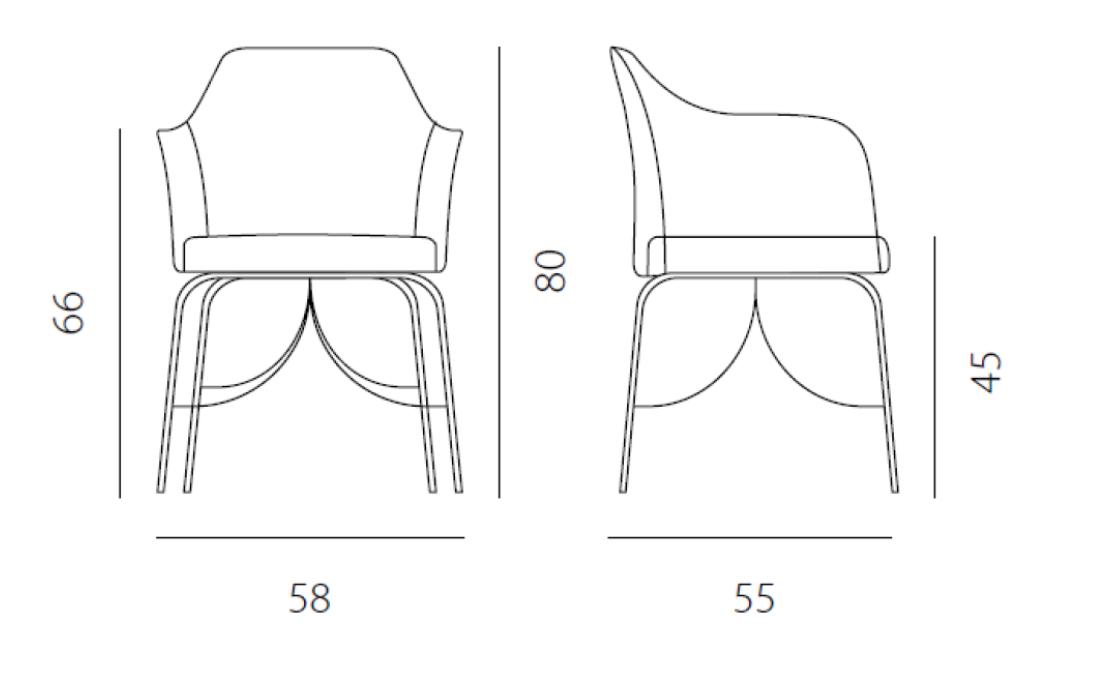 Уличный стул от фабрики Riflessi модель GSOL