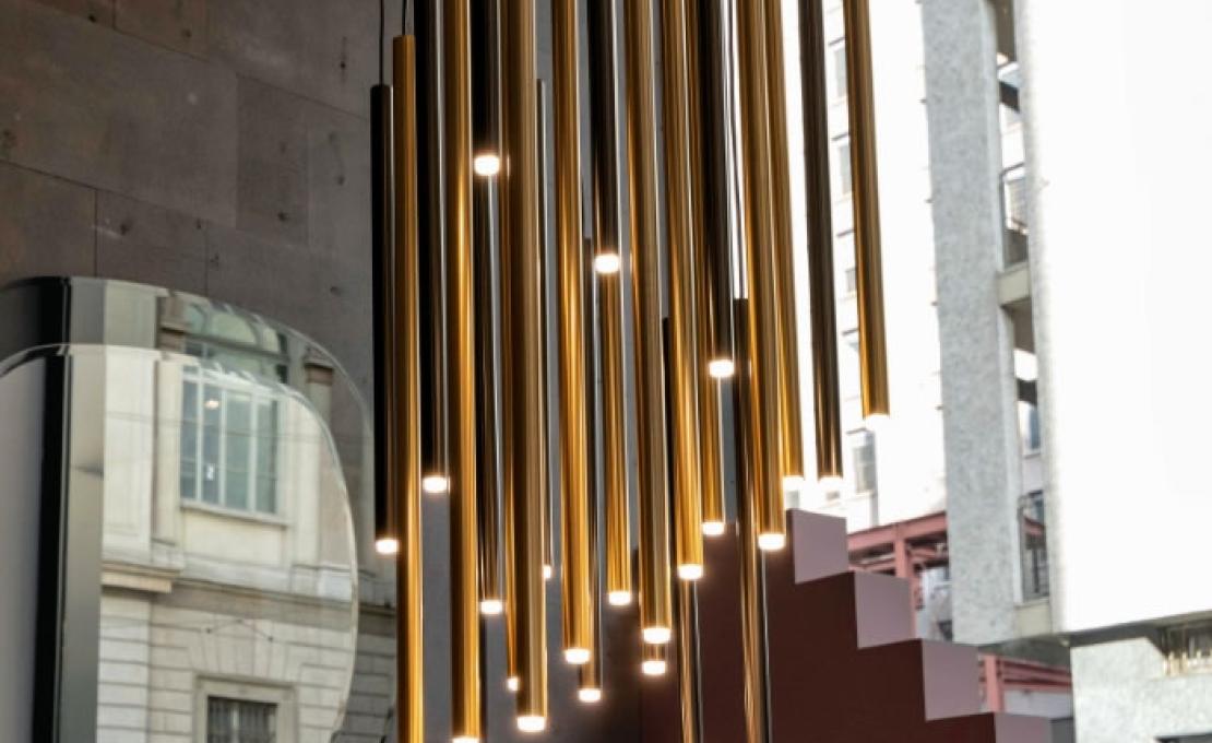 Подвесной светильник от фабрики Riflessi модель STILO SUSPENSION