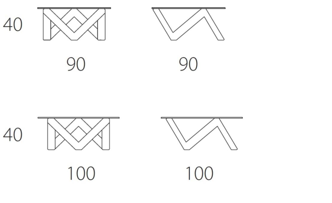 Журнальный столик от фабрики Riflessi модель ZEN 