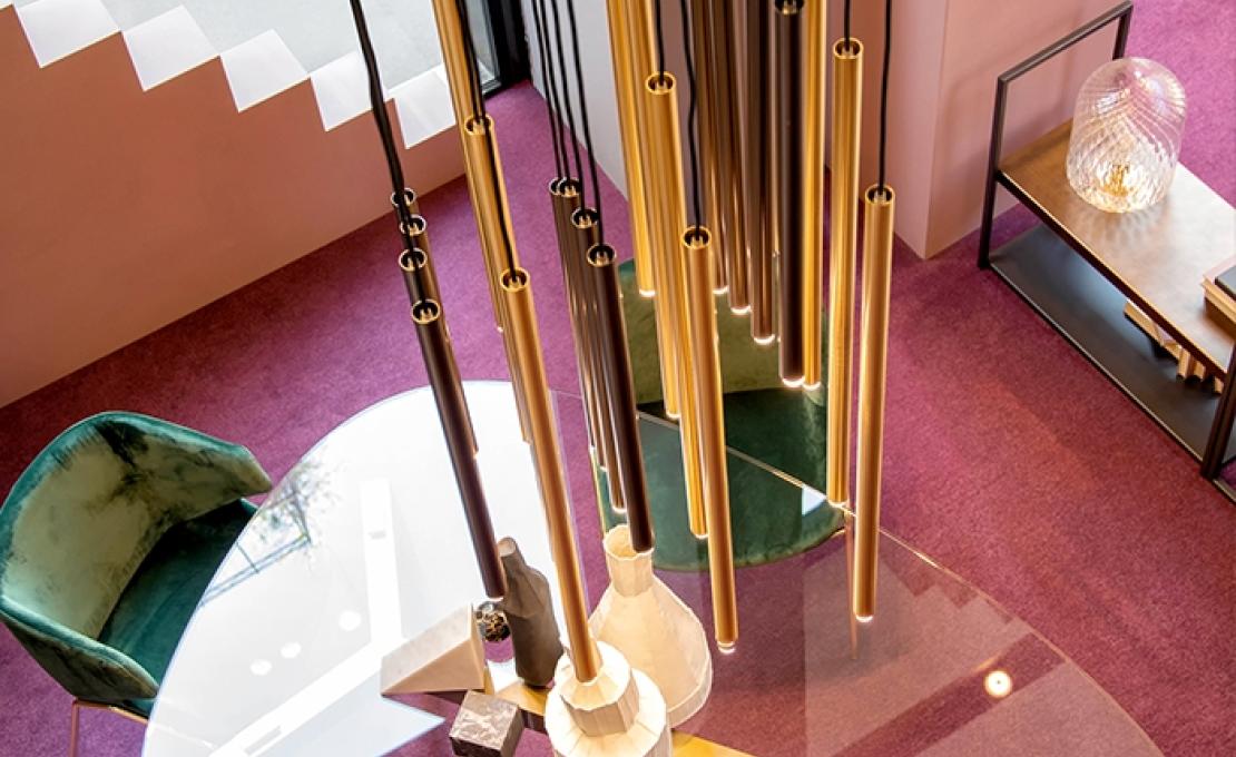 Подвесной светильник от фабрики Riflessi модель STILO SUSPENSION