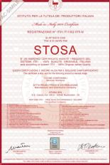 Подтвержденная подлинность – сертификат фабрики Stosa