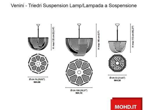 Подвесные светильники модель Triedri Lampada a Sospensione от фабрики Venini