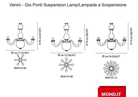 Подвесные светильники модель Gio Ponti Lampada a Sospensione от фабрики Venini