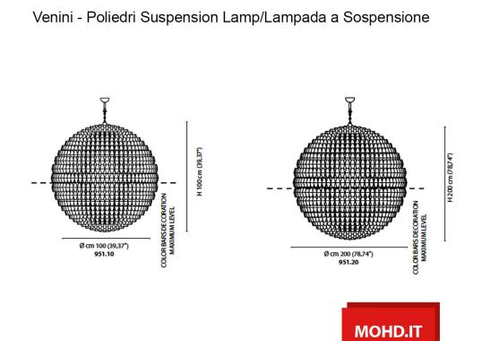 Люстры модель Poliedri Lampada Sospensione от фабрики Venini