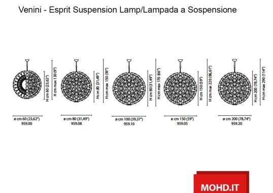 Подвесные светильники модель Esprit Lampada Sospensione от фабрики Venini