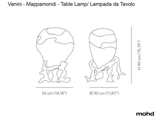 Настольные лампы модель 880374 от фабрики Venini