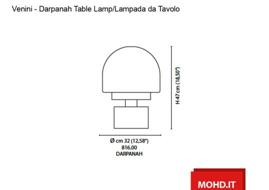 Настольные лампы модель Darpanah Lampada da Tavolo от фабрики Venini
