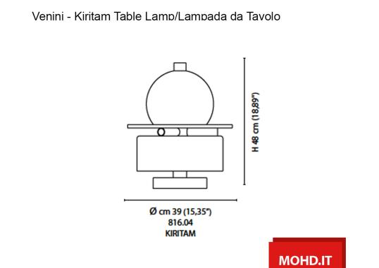 Настольные лампы модель Kiritam Lampada da Tavolo от фабрики Venini