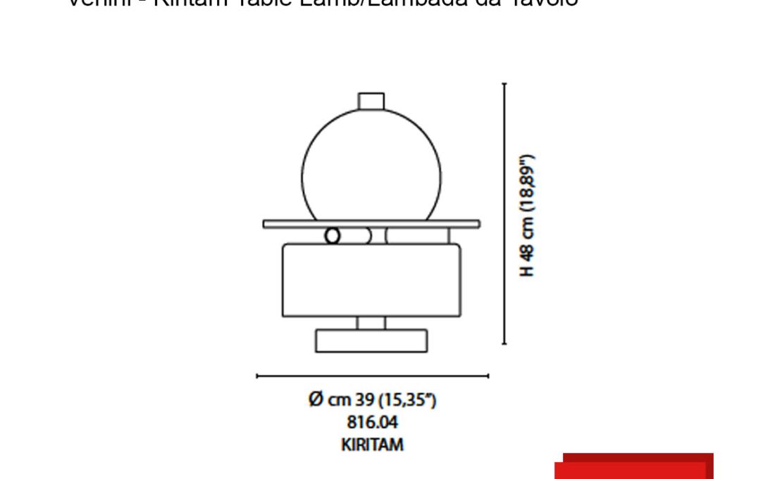 Настольные лампы модель Kiritam Lampada da Tavolo от фабрики Venini