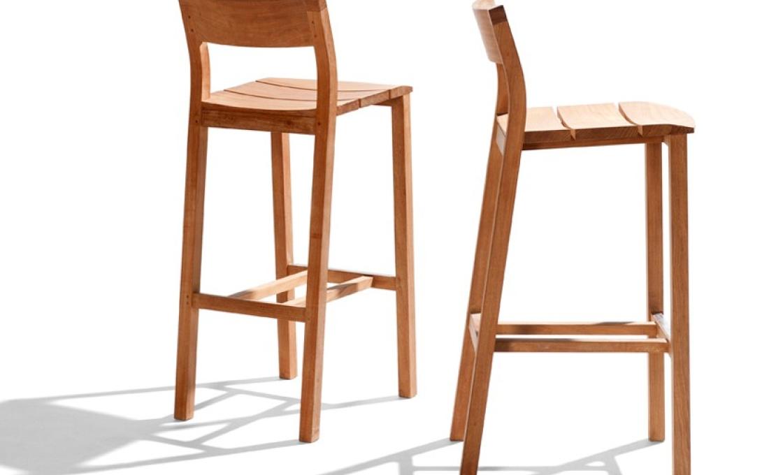 Стулья модель Kos Sgabello Outdoor In Teak от фабрики Tribù