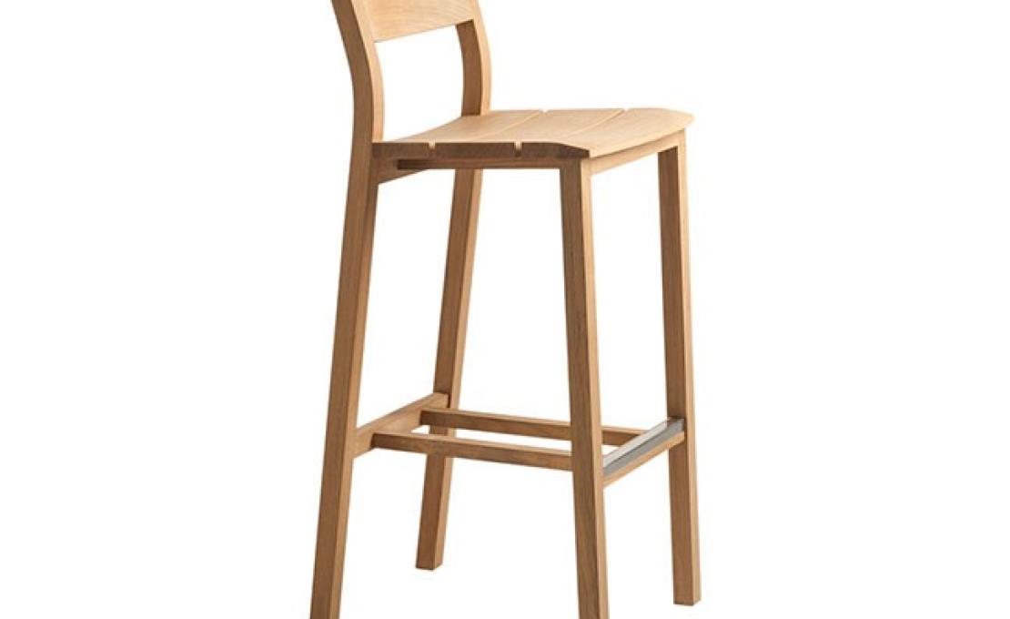 Стулья модель Kos Sgabello Outdoor In Teak от фабрики Tribù