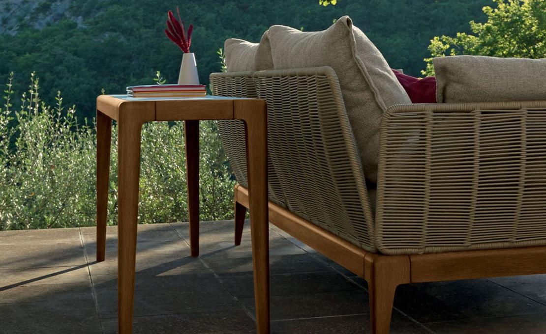 Пуф модель Cruise Teak Pouf от фабрики Talenti