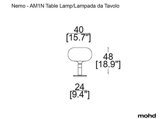 Настольная лампа модель AM1N Lampada da Tavolo от фабрики Nemo
