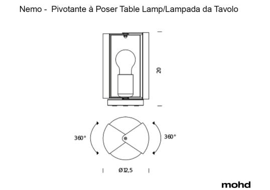 Настольная лампа модель Pivotante à Poser Lampada da Tavolo от фабрики Nemo