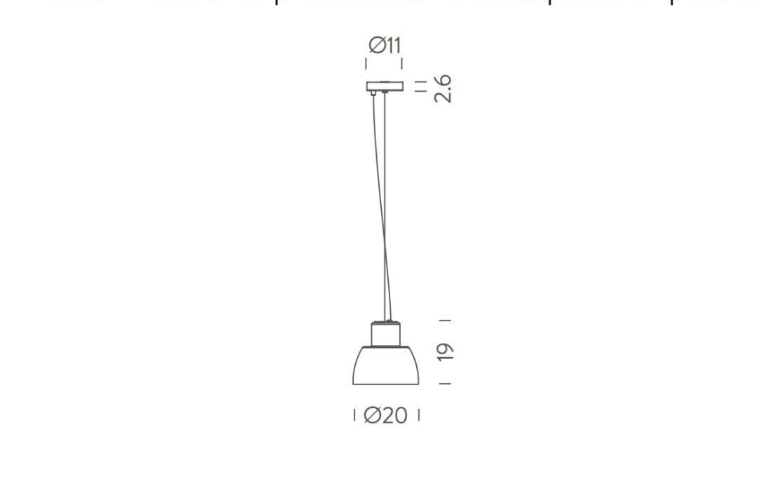 Подвесной светильник модель Lorosae Suspension Lamp - Ø20 от фабрики Nemo