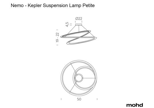 Подвесной светильник модель Kepler Petite Suspension Lamp от фабрики Nemo
