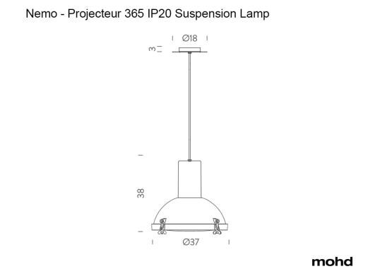 Подвесной светильник модель Projecteur 365 IP 65 Lampada a Sospensione Outdoor от фабрики Nemo