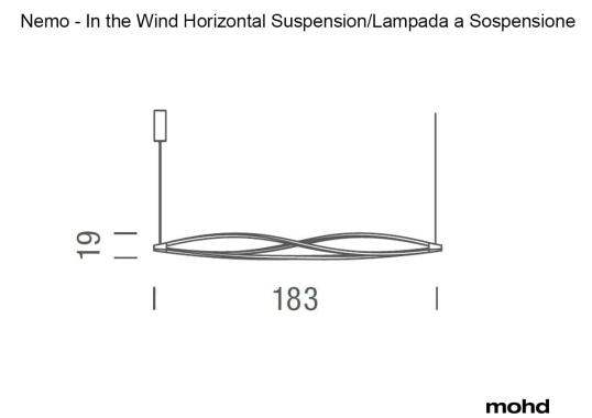 Подвесной светильник модель In the Wind Lampada a Sospensione Orizzontale от фабрики Nemo