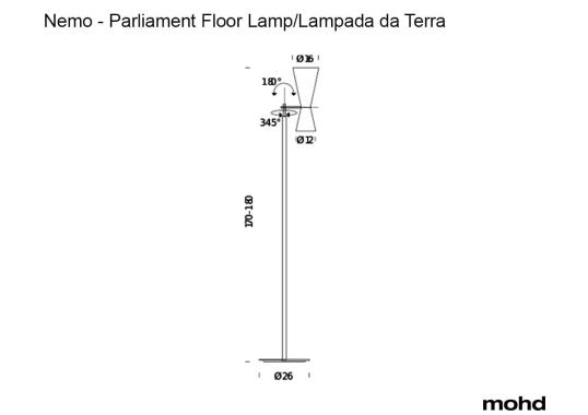 Торшер модель Parliament Lampada da Terra от фабрики Nemo