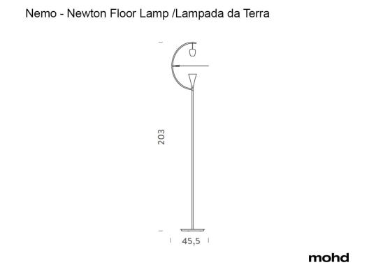 Торшер модель Newton Lampada da Terra от фабрики Nemo