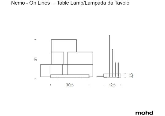 Настольная лампа модель On Lines Lampada da Tavolo от фабрики Nemo
