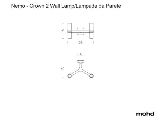 Бра модель Crown Wall 2 Lampada a Parete от фабрики Nemo