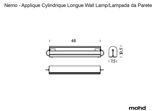 Бра модель Applique Cylindrique Longue Wall Lamp от фабрики Nemo