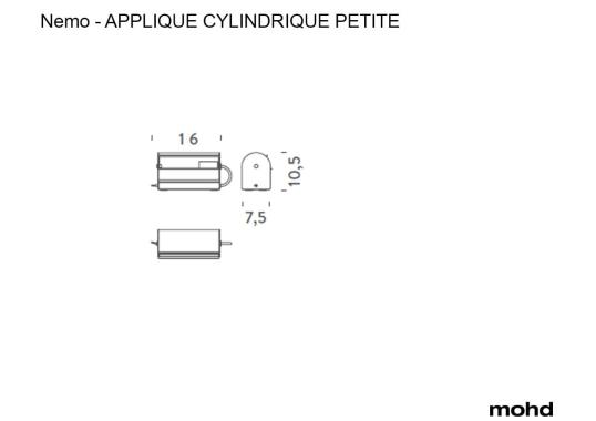 Бра модель Applique Cylindrique Petite Lampada da Parete от фабрики Nemo