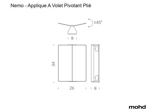 Бра модель Applique A Volet Pivotant Pliè от фабрики Nemo