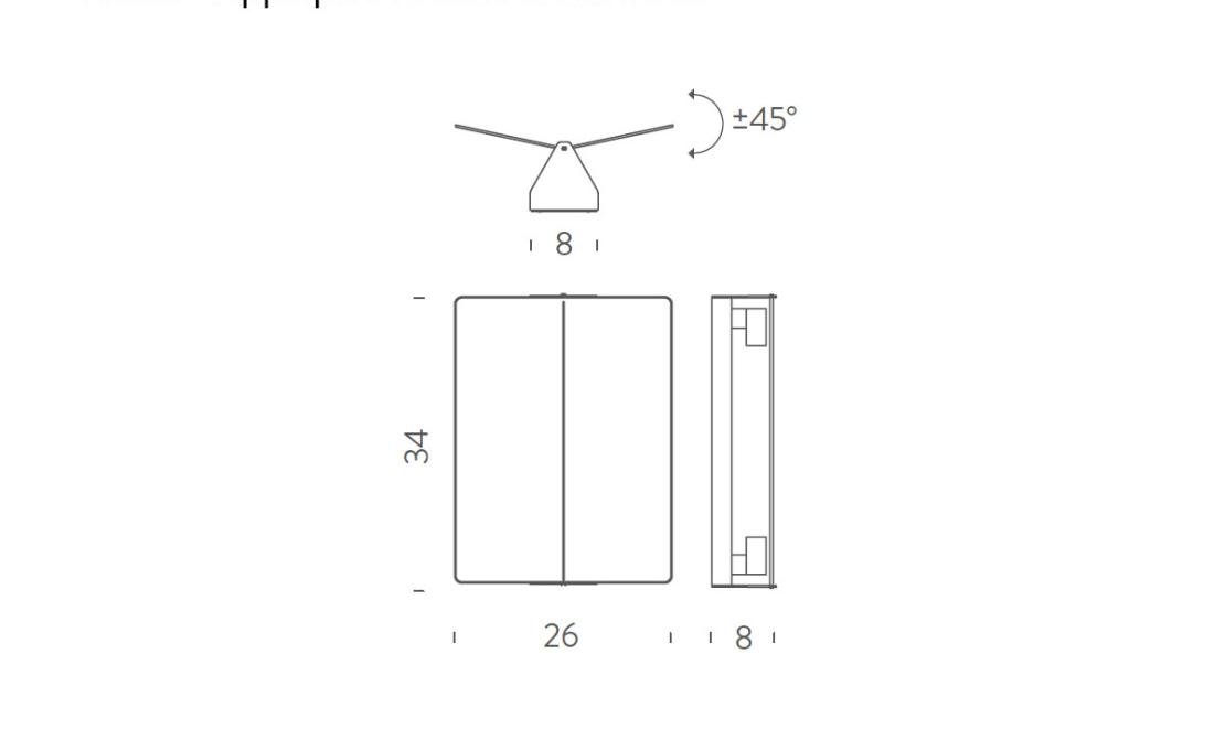Бра модель Applique A Volet Pivotant Pliè от фабрики Nemo