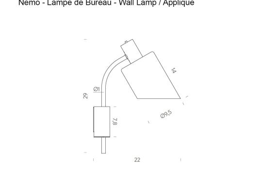 Бра модель Lampe de Bureau - Wall Lamp от фабрики Nemo