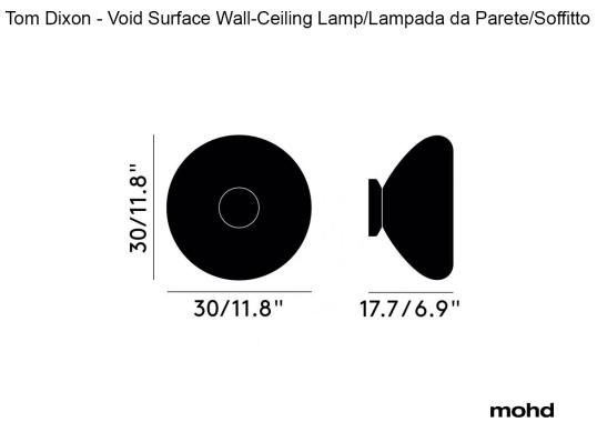 Потолочный светильник модель Void Surface LED Wall/Ceiling Lamp от фабрики Tom Dixon