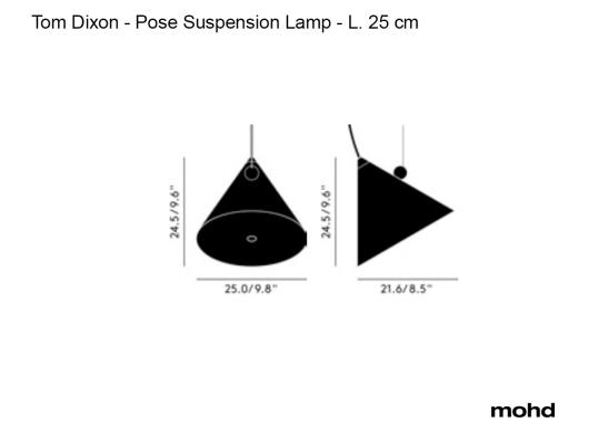 Подвесной светильник модель Pose Suspension Lamp - L. 25 cm от фабрики Tom Dixon