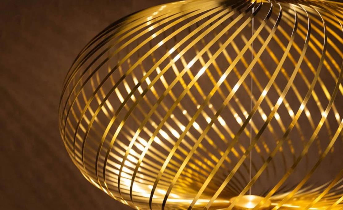 Подвесной светильник модель Spring Suspension Lamp - Brass от фабрики Tom Dixon