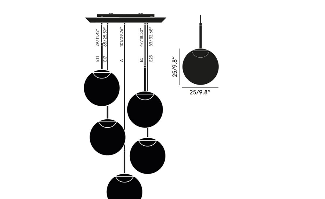 Подвесной светильник модель Melt Mini Round Pendant System от фабрики Tom Dixon