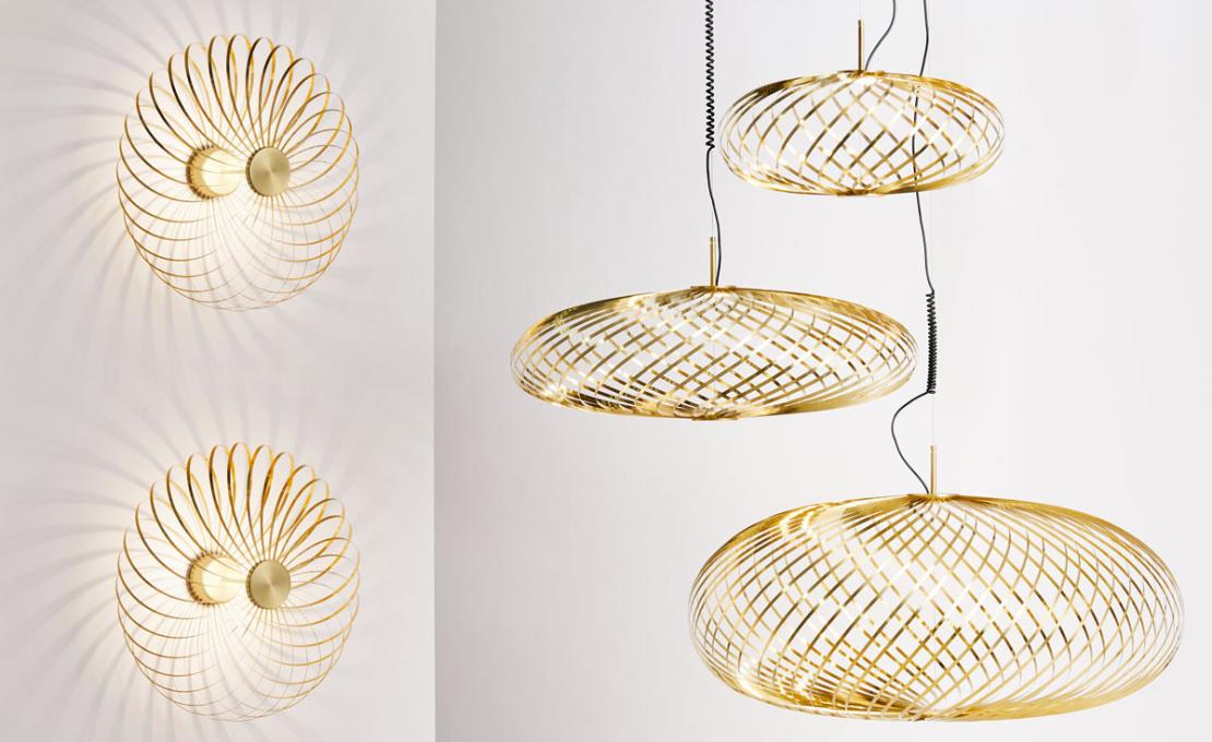 Подвесной светильник модель Spring Suspension Lamp - Brass от фабрики Tom Dixon