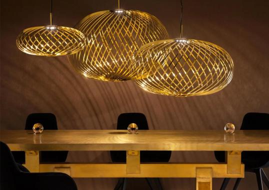 Подвесной светильник модель Spring Suspension Lamp - Brass от фабрики Tom Dixon