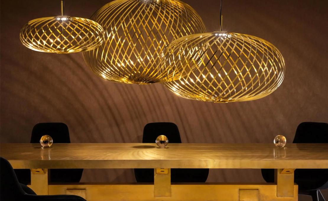 Подвесной светильник модель Spring Suspension Lamp - Brass от фабрики Tom Dixon
