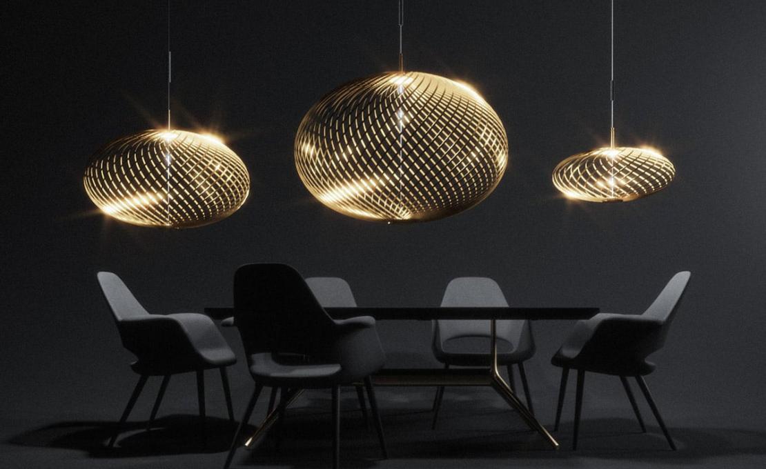 Подвесной светильник модель Spring Suspension Lamp - Brass от фабрики Tom Dixon