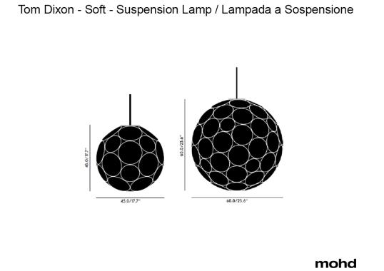 Подвесной светильник модель Soft Suspension Lamp от фабрики Tom Dixon