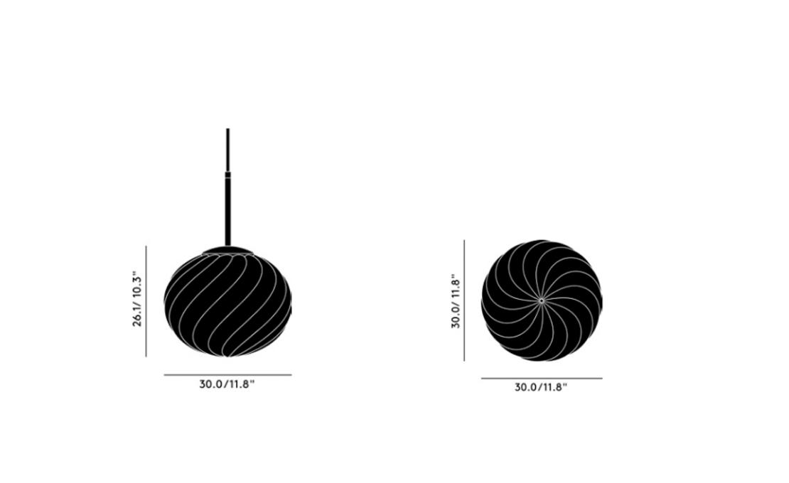 Подвесной светильник модель Whirl 30 Suspension Lamp от фабрики Tom Dixon