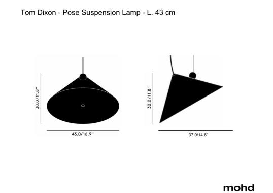 Подвесной светильник модель Pose Suspension Lamp - L. 43 cm от фабрики Tom Dixon