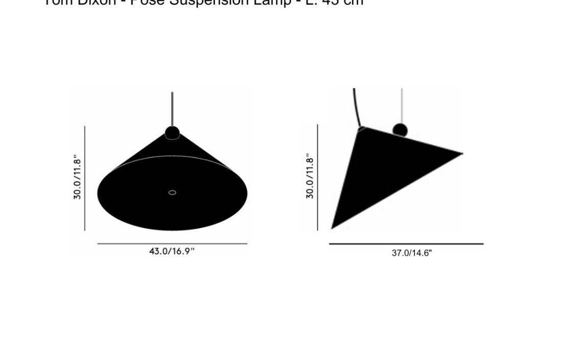 Подвесной светильник модель Pose Suspension Lamp - L. 43 cm от фабрики Tom Dixon