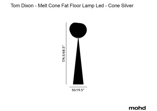 Торшер Melt Cone Fat Floor Lamp Led - Silver Cone от Tom Dixon image 3