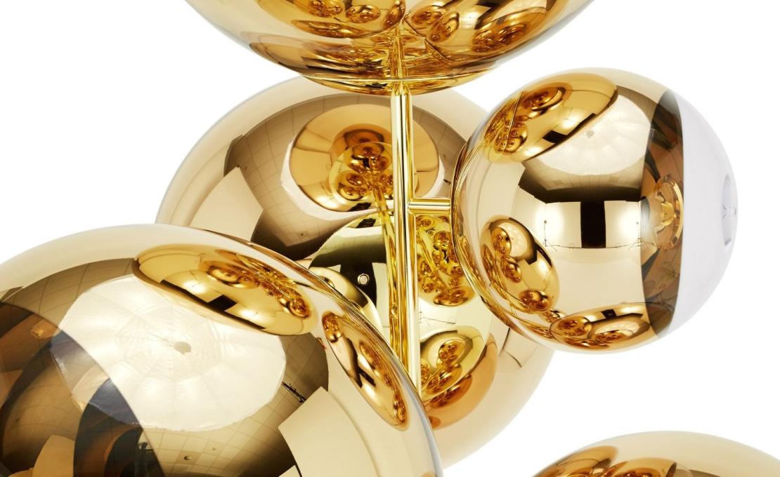 Люстра модель Mirror Ball Stand Chandelier Gold от фабрики Tom Dixon