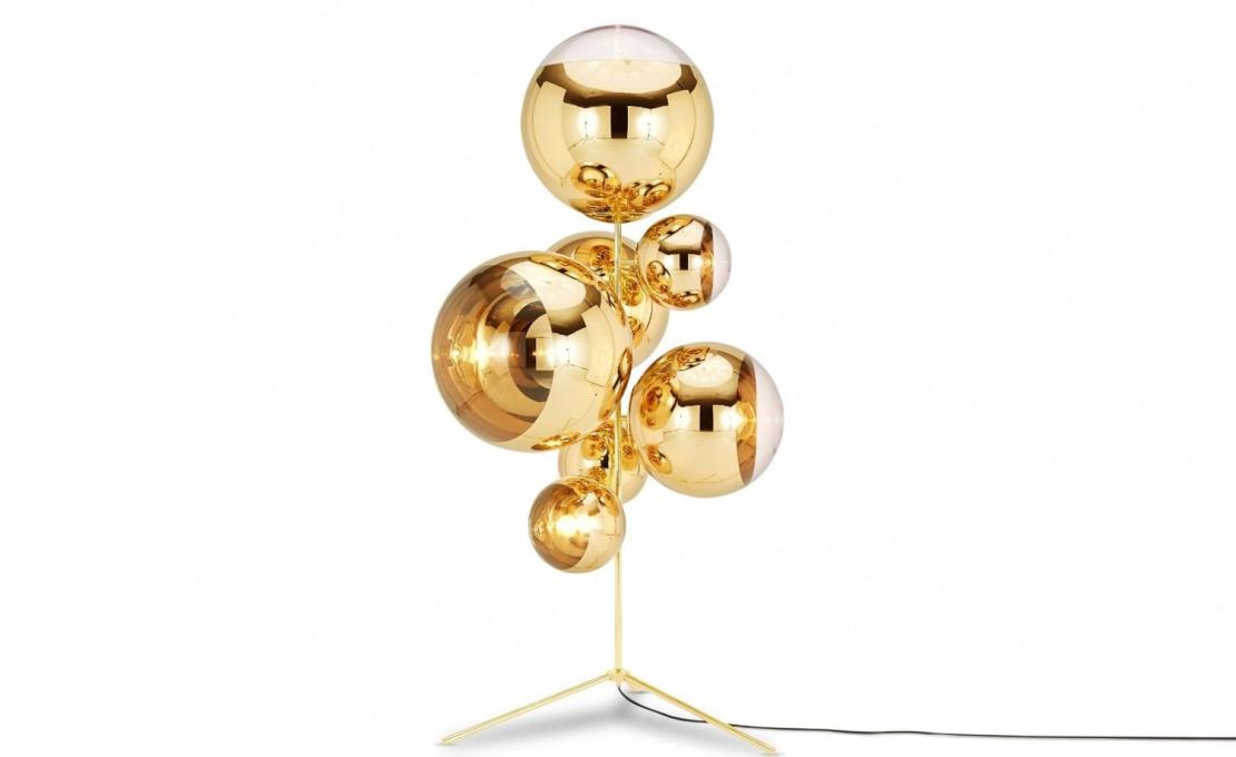 Люстра модель Mirror Ball Stand Chandelier Gold от фабрики Tom Dixon